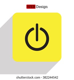 Power on/off icon. Flat design style.