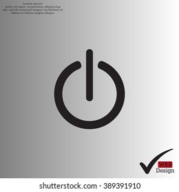 Power on/off icon. Flat design style.