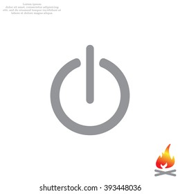Power on/off icon. Flat design style.