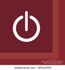 Power on/off icon. Flat design style.