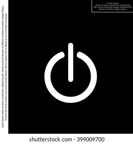 Power on/off icon. Flat design style.