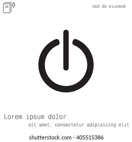 Power on/off icon. Flat design style.