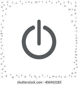 Power on/off icon. Flat design style.
