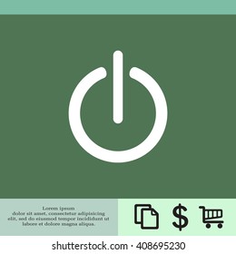 Power on/off icon. Flat design style.