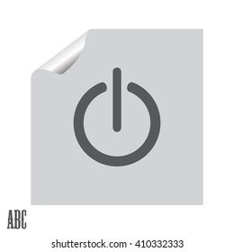 Power on/off icon. Flat design style.