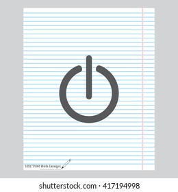 Power on/off icon. Flat design style.