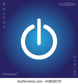 Power on/off icon. Flat design style.