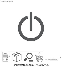 Power on/off icon. Flat design style.
