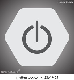 Power on/off icon. Flat design style.