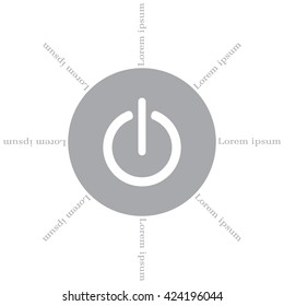 Power on/off icon. Flat design style.