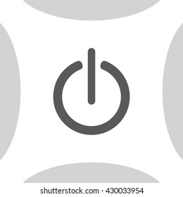 Power on/off icon. Flat design style.