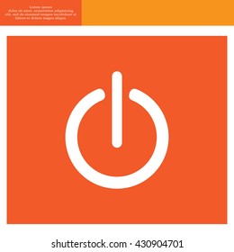 Power on/off icon. Flat design style.