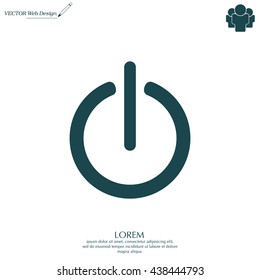 Power on/off icon. Flat design style.