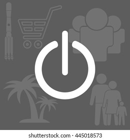 Power on/off icon. Flat design style.