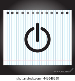 Power on/off icon. Flat design style.