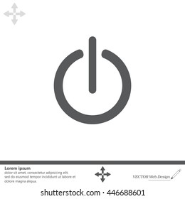 Power on/off icon. Flat design style.