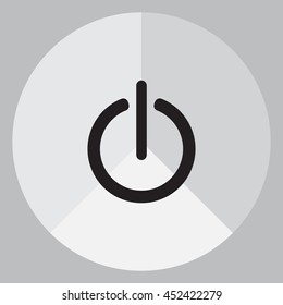 Power on/off icon. Flat design style.