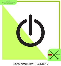Power on/off icon. Flat design style.