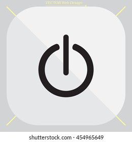 Power on/off icon. Flat design style.