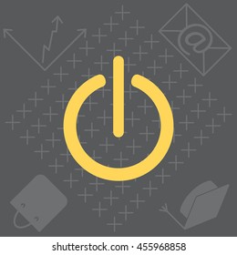 Power on/off icon. Flat design style.