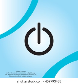 Power on/off icon. Flat design style.