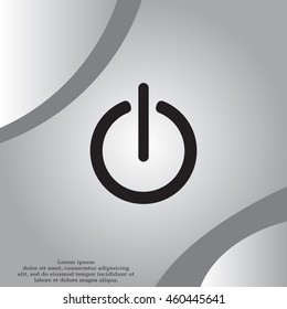 Power on/off icon. Flat design style.