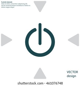 Power on/off icon. Flat design style.