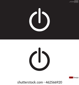 Power on/off icon. Flat design style.