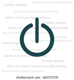 Power on/off icon. Flat design style.