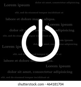 Power on/off icon. Flat design style.