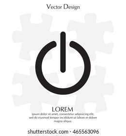 Power on/off icon. Flat design style.