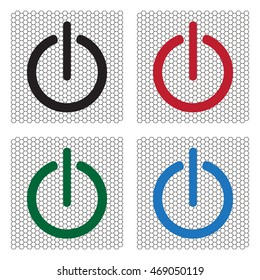 Power on/off icon. Flat design style.
