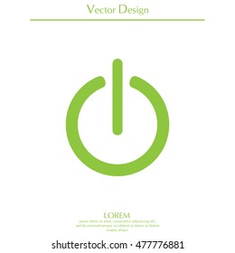 Power on/off icon. Flat design style.