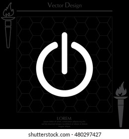 Power on/off icon. Flat design style.