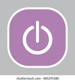 Power on/off icon. Flat design style.