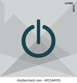 Power on/off icon. Flat design style.