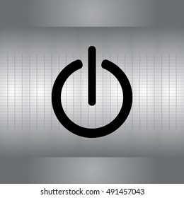 Power on/off icon. Flat design style.
