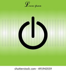 Power on/off icon. Flat design style.
