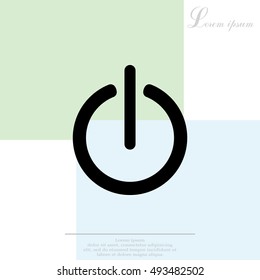 Power on/off icon. Flat design style.