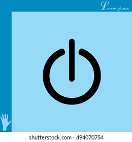 Power on/off icon. Flat design style.