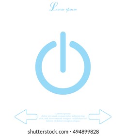 Power on/off icon. Flat design style.