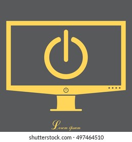 Power on/off icon. Flat design style.