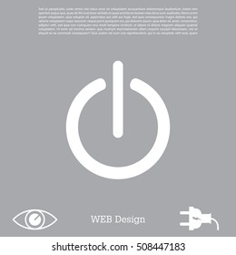 Power on/off icon. Flat design style.