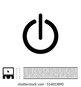 Power on/off icon. Flat design style.