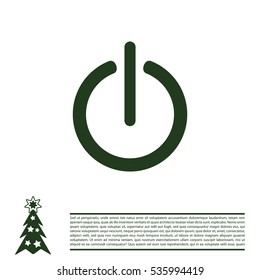Power on/off icon. Flat design style.