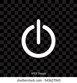 Power on/off icon. Flat design style.