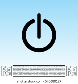 Power on/off icon. Flat design style.