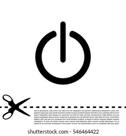 Power on/off icon. Flat design style.
