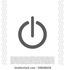 Power on/off icon. Flat design style.