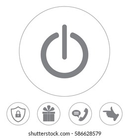 Power on/off icon. Flat design style.